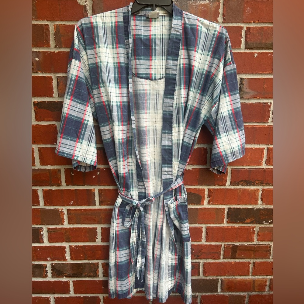 Vintage McGregor Long Sleeve One Size Fits All Plaid Robe Z12